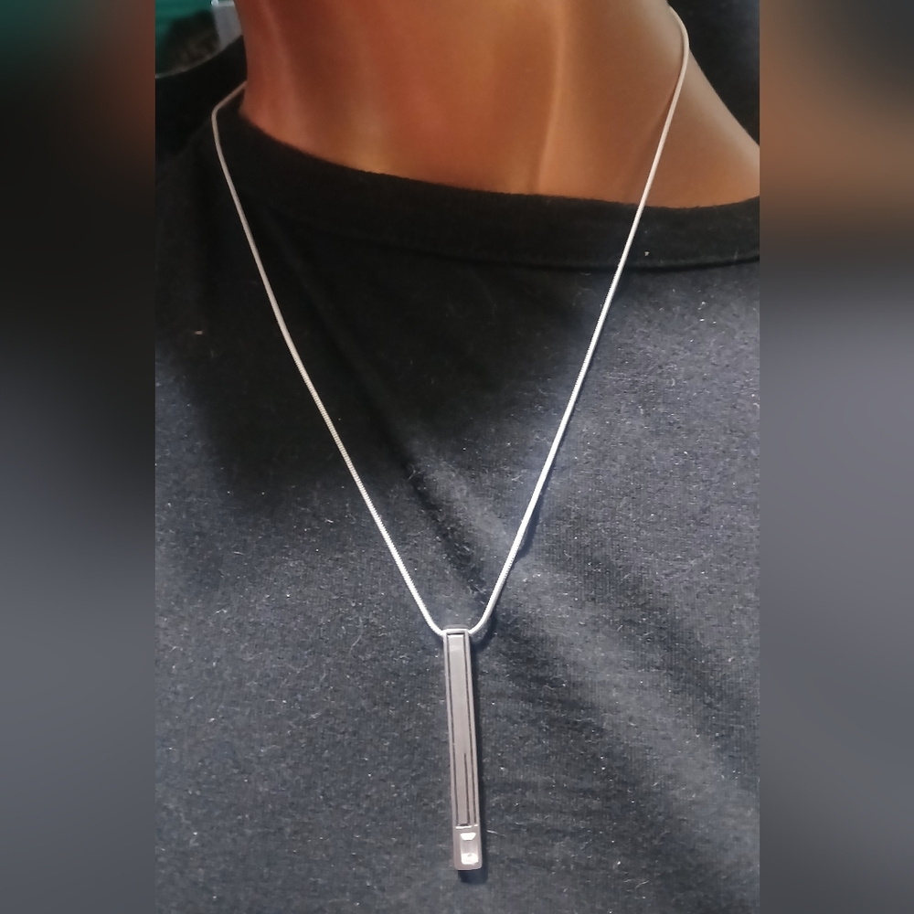 Vintage Givenchy G Bar Pendant Necklace